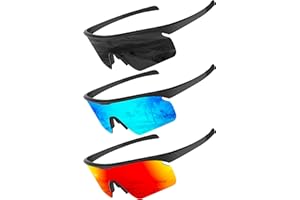 OUKEMAX Polarized Sport-Sunglasses-Men Cycling Sunglasses: Running Sun Glasses UV Protection Golf Fishing 3packs