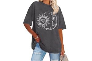 ADOREJOY Womens Oversized T-Shirt Summer Short Sleeve Tops Casual Boyfriend Shirt Loose Fit Tees