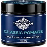 THEMANCODE Pomade for Men, Medium Hold &amp; Low Shine, 4 Oz | Water Based Hair Pomade for Natural Texture Hairstyles, Easy to Wash Out