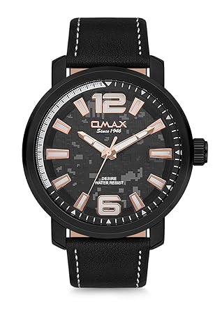Analog Black Dial Men�s Watch with Rose Gold Index - GX18M22O