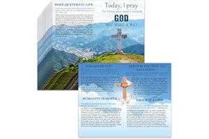 PureHeaven 300 Pcs Gospel Tract Card Salvation Cards Bible Tracts Christian Tracts for Evangelism Pocket Holy Postcards forChurch Supplies Men Women Teens Ministering Tool