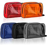 Sosation 5 Pcs 5 Colors First Aid Kit Bag Empty Medical Kit Accessory Pouches Zippered Portable Travel Medicine Bag with Transparent Window for Home Outdoor Car Supplies, 8.7 x 3 x 5.1 Inch