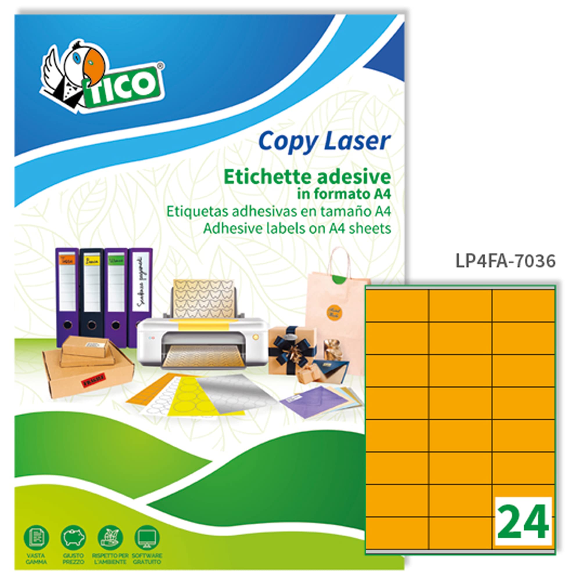 Tico Copy LP4FA - 7036 Premium Laser Labels