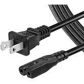 2 Prong Polarized Power Cord for Vizio E-M-Series Smart HDTV, Vizio Sound Bar AC Power Cable Replacement