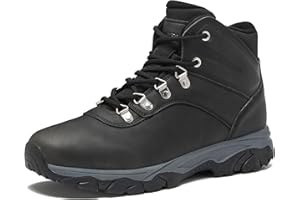 HI-TEC Aspen Mid Waterproof Men's Hiking Boots - Black or Brown, Medium or Wide Lightweight Outdoor Trekking Shoes