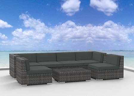 Amazon Com Urbanfurnishing Net Oahu Patio Furniture 7 Piece Set