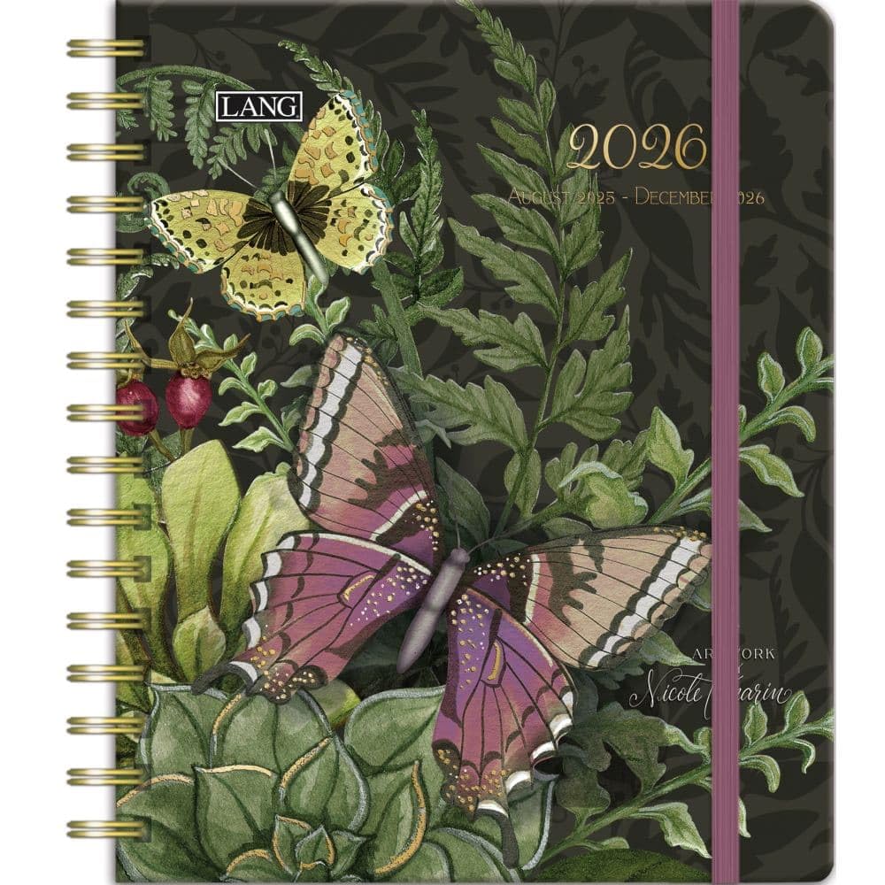 Photo 1 of Lang Companies, Midnight Garden Deluxe 2026 Planner, 8.25'' X 9.5'', Weekly Calendar with Stapled Binding
