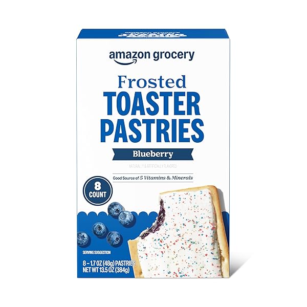 AMAZON GROCERY, FROSTED TOASTER PASTRIES, BLUEBERRY, 13.5 OZ,...