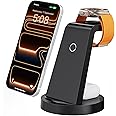 Anlmz 3 in 1 Charging Station for iPhone, Wireless Charger for iPhone 17 16e 16 15 14 13 12 11 X Pro Max & Apple Watch - Wire