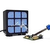 Solder Fume Extractor - MUIN 3 Stage Filtration Solder Smoke Absorber for Soldering and Wood Burning,Portable Soldering Fume 