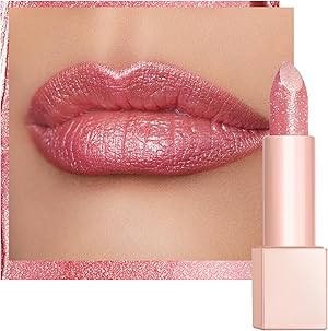 OULAC Feuchtigkeits Glanz Lippenstift Rosa, Schimmernder Lippenstift mit Glänzender Oberfläche, Cremige Textur, Lippenpflege Lippenstifte für Feuchtigkeitsspendende Lippen, Vegan (03) Pink Jewel