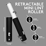 Flint Classic Black Retractable Mini Lint Roller 30 Extra Sticky Sheets Pet view 2