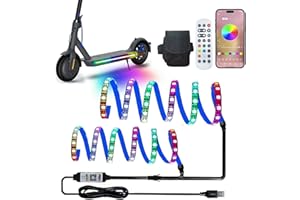 StoneBanks Led Lights for Scooter Night Riding, Battery Powered Remote & APP Controlled Colorful