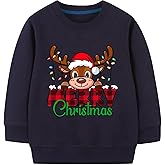 Sineeko Christmas Sweatshirt for Toddler Boys Girls Funny Ugly Xmas Dinosaur Truck Reindeer Long Sleeve Shirt 2-7 Years