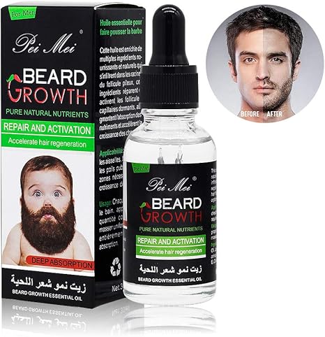 Beard Growth Oil Pei Mei Natural Organic Hair Growth Oil Beard
