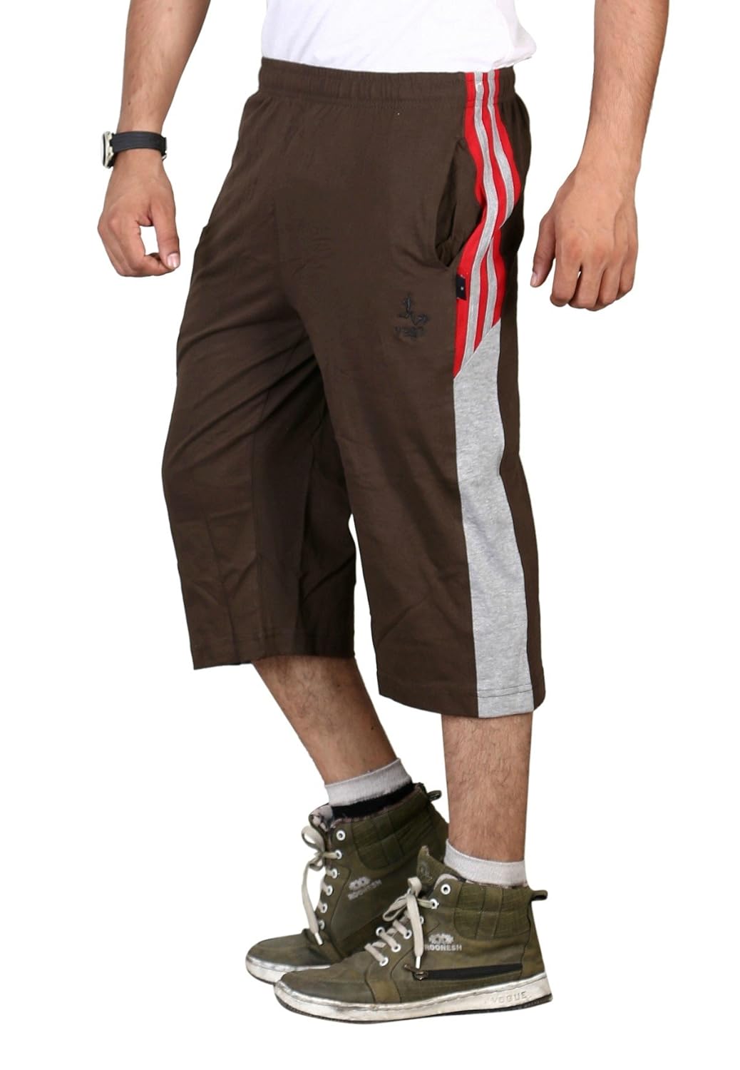 vego men's casual cotton three forth