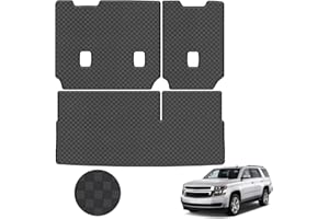 TTX LIGHTING Trunk Liner & Backrest Mat for 2015-2020 Chevrolet Tahoe/GMC Yukon(Not for XL) - Custom Fit PU Leather Cargo Liner - All Weather Cargo Mats for Chevy Tahoe/GMC Yukon 2015-2020