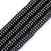 HAAMIIQII 2x6mm Natural Black Obsidian Rondelle Beads for Jewelry Making, 150pcs Loose Semi Precious Gemstone Abacus Disk Stone Spacer Beads for Crafts Bracelets 15 Inch