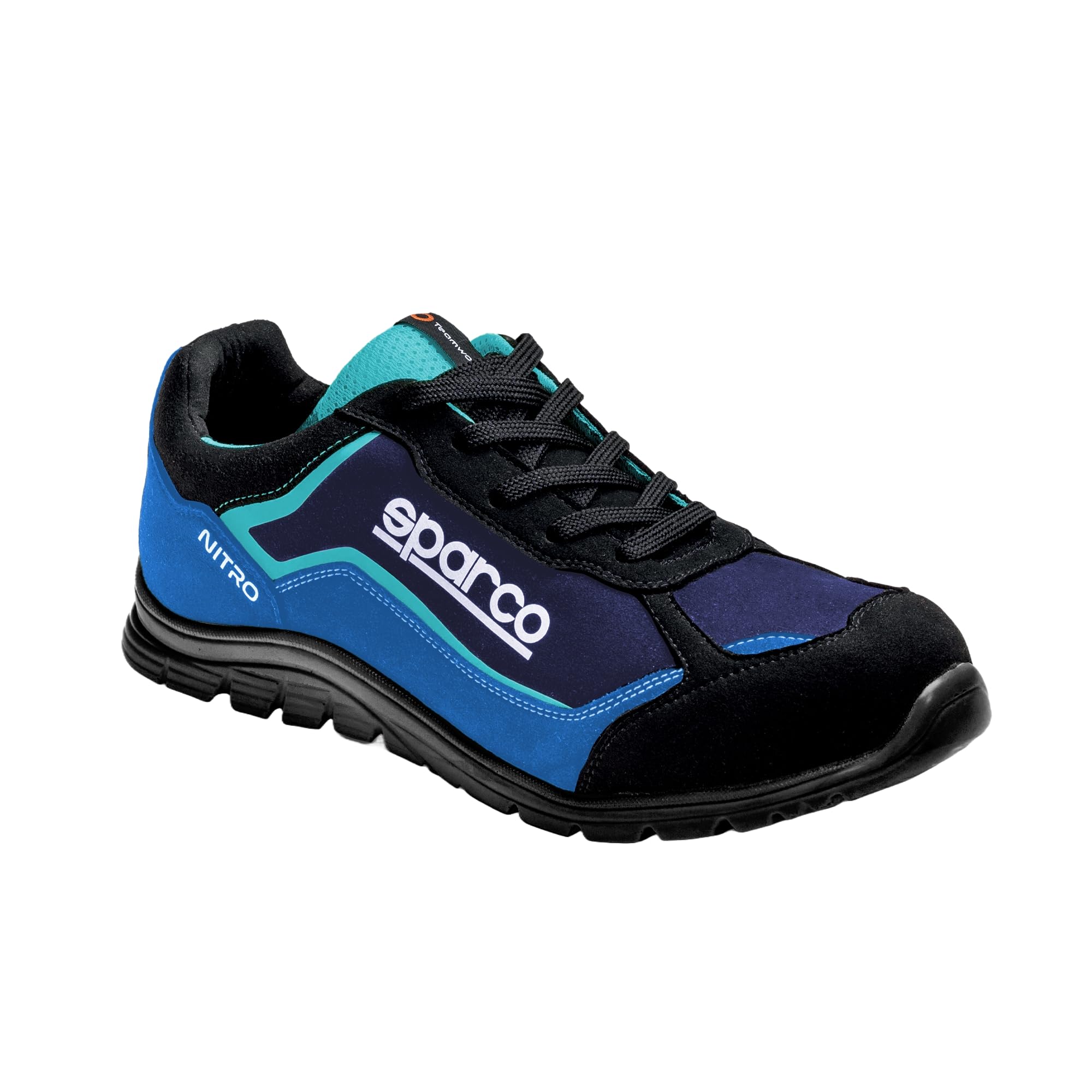 Sparco SPARCO TEAMWORK Scarpa Antinfortunistica Da Lavoro - BASSA PER UOMO E DONNA NITRO S3 SRC, Unisex Adults’ Fire and Safety Boot, NERO/BLU SPARCO, 5 UK (EU)