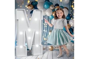 BUGAME Marquee Letters 3 Feet Tall, Cool White Light Up M, Large Marquee for Birthday Anniversary Graduation Party Decoration, Marry Me Light Up Letters for Wedding (DIY Kits)