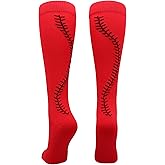 MadSportsStuff Softball Socks with Stitches for Girls and Women Youth and Adult Sizes in Over the Calf Length Kids