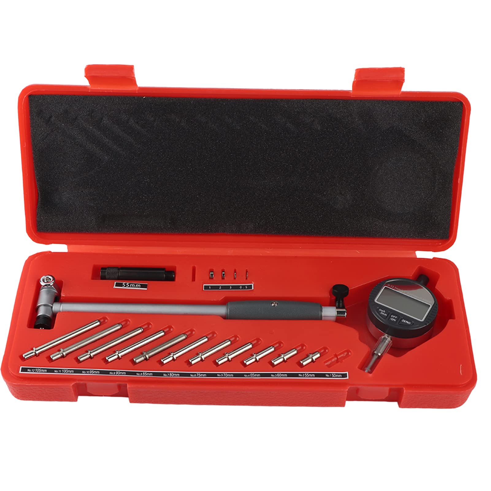Dial Bore Gauge Set, 50-160mm Internal Diameter Gauge Stainless Steel High Accuracy Inner Diameter Measuring Tool for Measuring Inner Hole Size