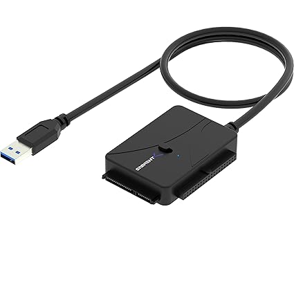 Sabrent USB 3.0 zu SSD/SATA/IDE 2,5/3,5/13,3 cm Festplatten-Konverter mit UL-Netzteil und LED-Aktivitätslichtern [10 TB Unter
