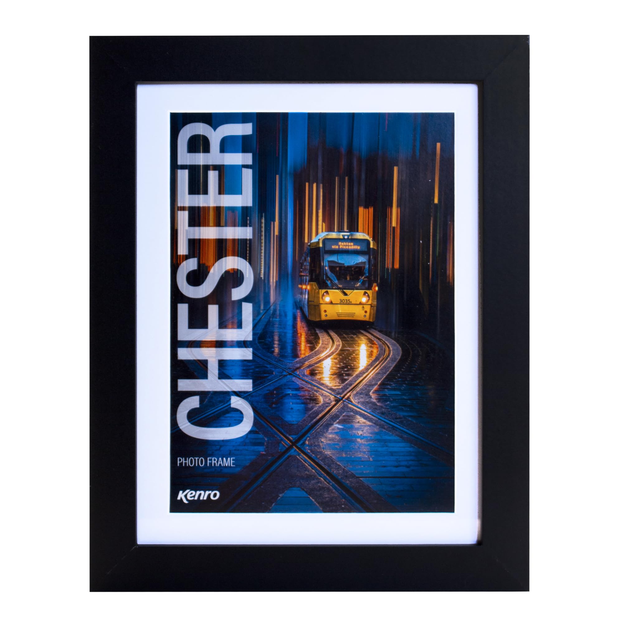 Kenro Chester Black Photo Frame 10x12 inch / 25x30cm with Mat for 8x10 inch / 20x25cm Photo