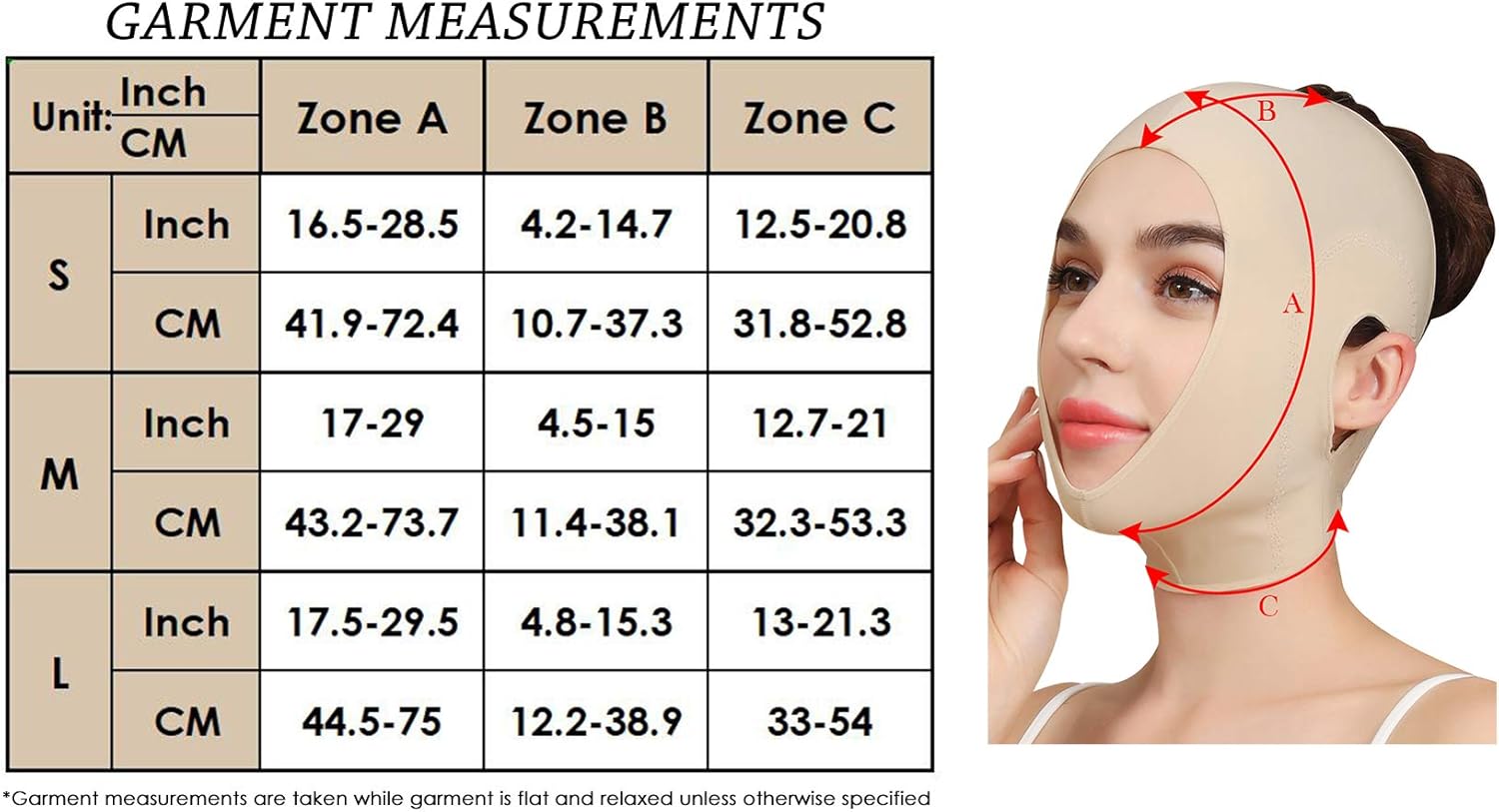 Anna-Kaci Womens Chin Strap Support Band Neck Bandage Post Surgical Compression Head wrap, Neck and Chin Compression Garment Wrap, Dark Beige, Small: Health & Personal Care