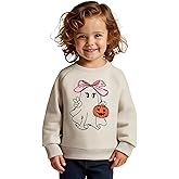 Kids Toddler Baby Boys Girls Halloween Sweatshirt Long Sleeve Boo Ghost Pumpkin Crewneck Pullover Top Fall Clothes