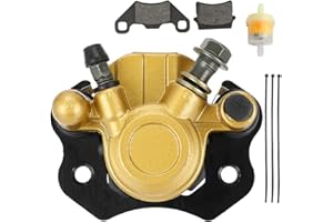 FVRITO Brake Caliper and Pads for 110cc 125cc 150cc 200cc 250cc 196cc 6.5HP Coleman kt196 yerf dog gx150 Kandi Baja RTK200 Go Kart Dune Buggy Taotao Roketa Sunl Kazuma Chinese ATV Quad Golden