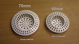 fiXte White Plastic Sink Strainer 70mm Diameter Pack of 2 Kitchen Waste Stopper view 3