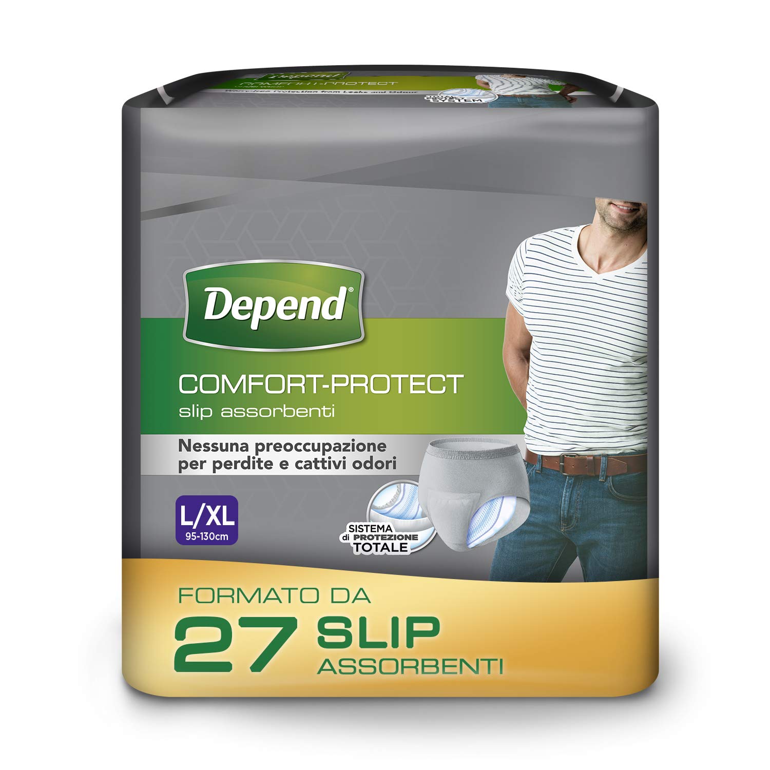 Depend Comfort Protect Incontinence Pants for Men, Large/ExtraLarge
