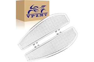 VPZMT Anti-Slip Chrome Stretched Driver Rider Floorboards Foot Board for Harley Touring/Road King/Road Glide/Street Glide/Electra Glide/Ultra 1986-2023, Softail 1986-2017