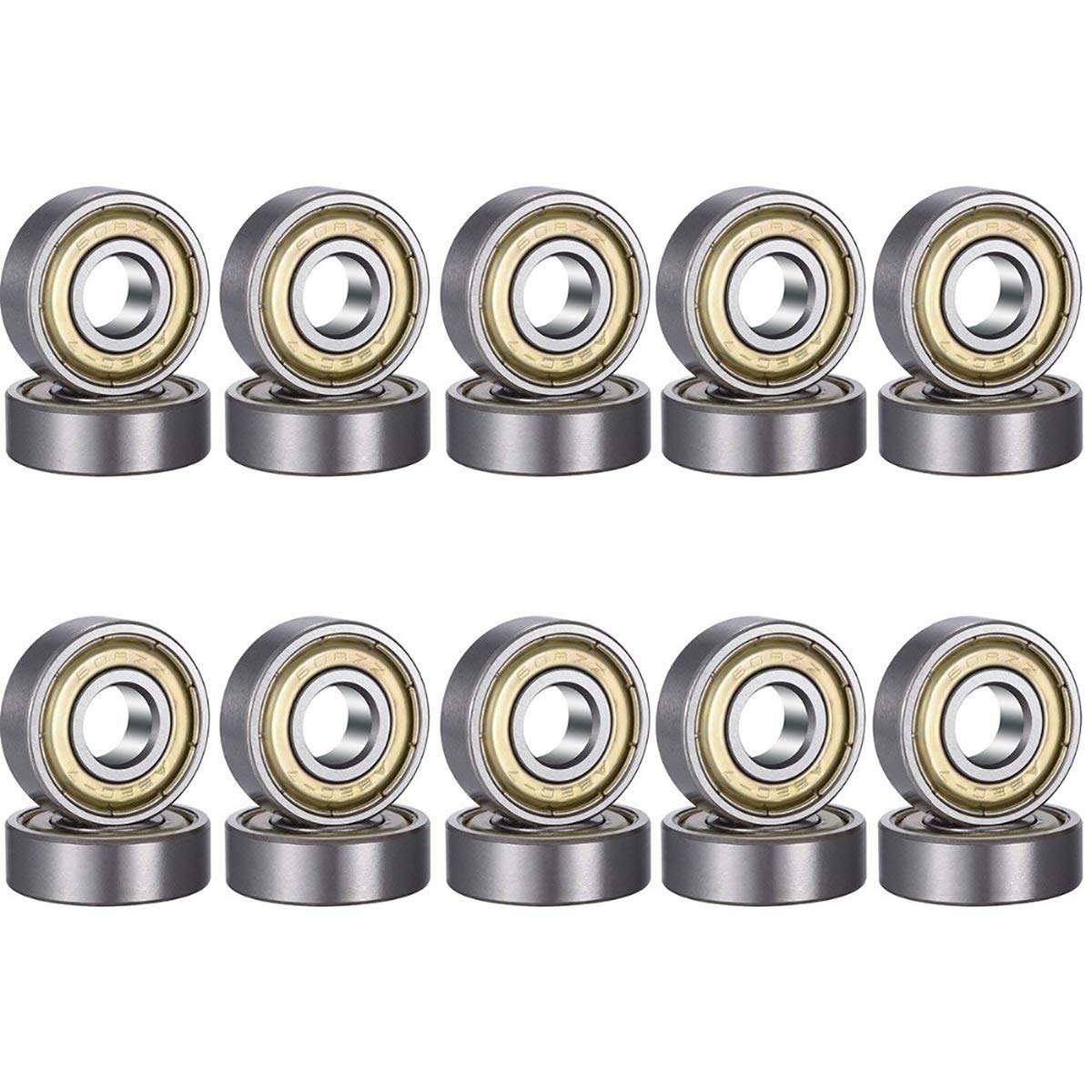 ExcInter 10Pcs ZZ698 8 * 19 * 6mm Deep Groove Ball Bearings Miniature Sealed High-speed Low-noise High-precision Corrosion Resistant Stainless Steel