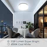 Aigostar Modern Flush LED Ceiling Light 18W 2100lm IP54 6500K Kitchen view 4