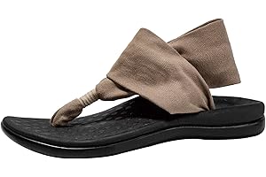 LLSOARSS Women's Plantar Fasciitis Feet Yoga Sling Sandal Arch Supports Orthotics Flip Flops Relieve Flat Feet, High Arch, Foot Pain