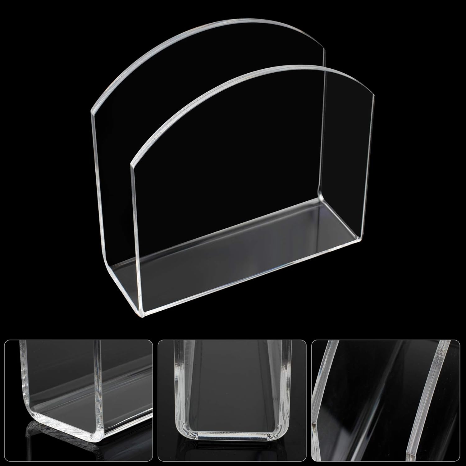 Napkin Holder Crystal Clear Acrylic Napkin Holders for Tables, Clear Paper Napkin Holder Stand Tabletop Freestanding Tissue Box Dispenser for Dinner Kitchen Restaurant Home Decor Bar Accessories: Kitchen & Dining