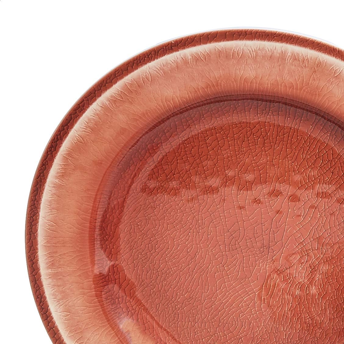  |  Basics 12-Piece Melamine Dinnerware Set - Service for 4, Red Crackle Glaze: Dinnerware Sets