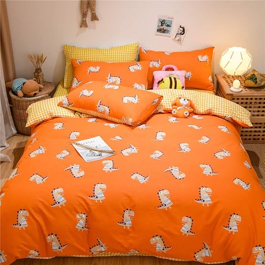 red dinosaur bedding