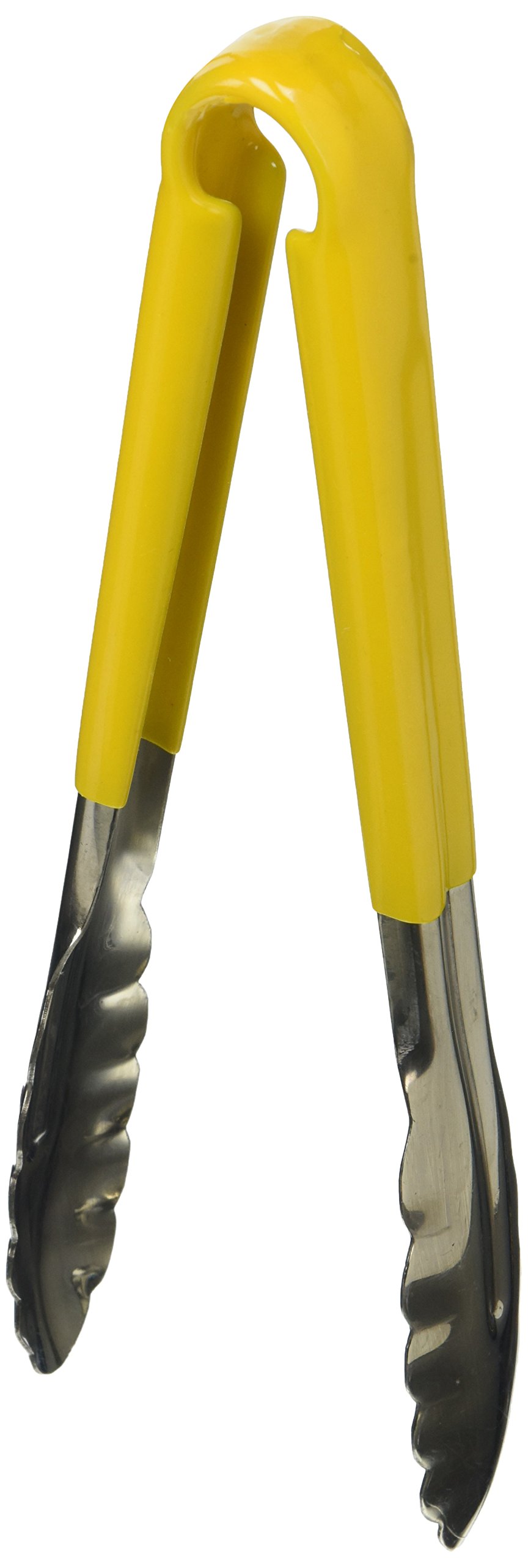 Genware NEV-CCT23Y Colour Coded Tong, Stainless Steel, 23 cm, Yellow