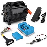 72V 5000W Motor Kit Fardriver Controller Electric Brushless DC Motor Kit | 6800RPM High Speed Electric Dirt Bike Motor, Temperature Sensor Go Kart Electric Motor, 100A Controller for Razor Dirt Bike
