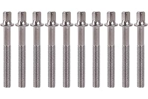Etfbuy 10pcs Silver Jazz Drum Snare drum Screw Drum Lug Mounting Screws Percussion Replacement Accessory Drum Kit 6x45mm