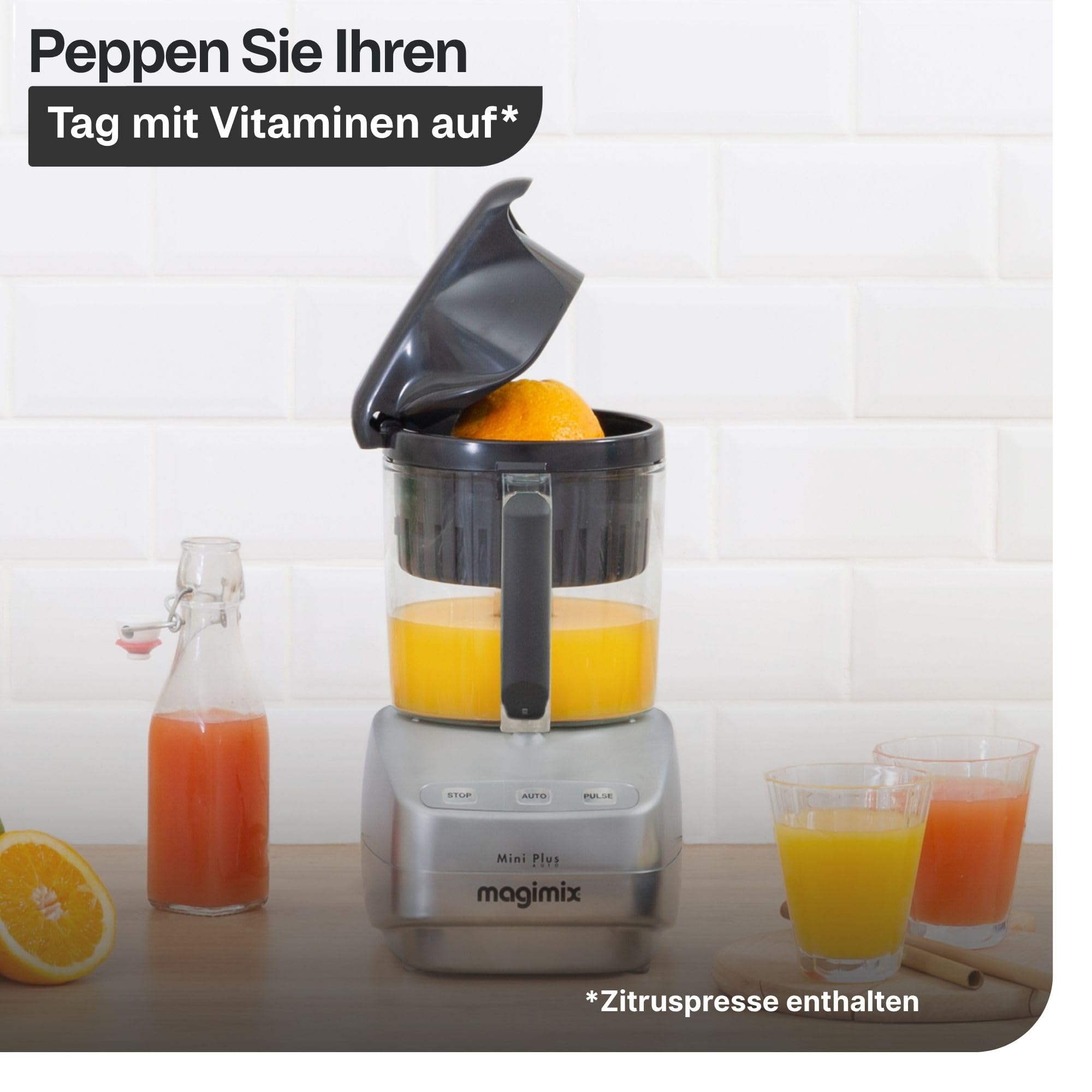 magimix Küchenmaschine – Kompakte 400W Multifunktions-Küchenmaschine mit 2 Schüsseln (1,7L & 0,5L), Edelstahlmesser, Reibe- & Schneidescheiben, Mixerfunktion, Rot 7