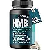 HMB Capsules 2000mg - HMB Supplements for Men and Women - Calcium B-Hydroxy B-Methylbutyrate Monohydrate - 90 Capsules - Supports Muscle Protein Synthesis - Vegan, Non-GMO, Gluten Free - 30 Servings