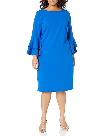calvin klein plus size bell sleeve dress