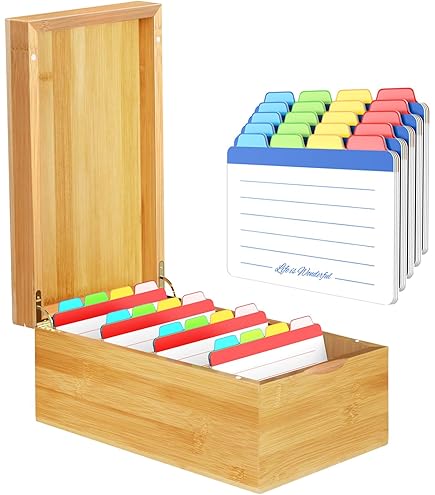 Amazon.com: Neando 4''x6'' Index Card Holder, Acacia Index Card
