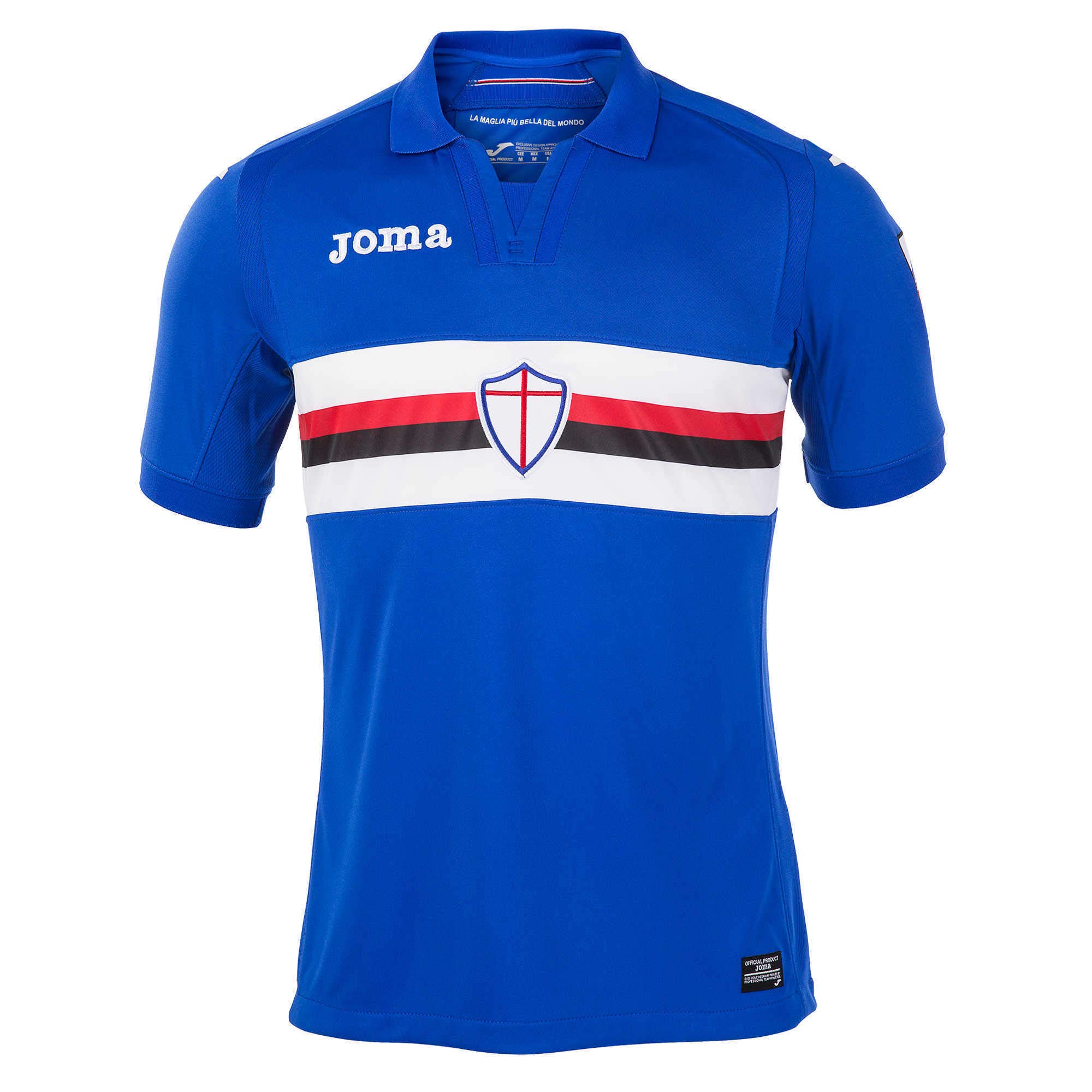 Joma 2017-2018 Sampdoria Home Football Soccer T-Shirt Jersey