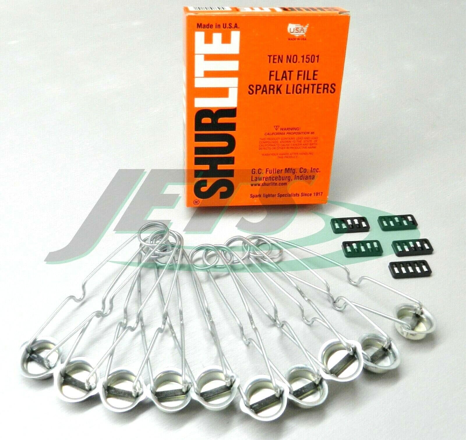 10 Shurlite Single Strikers Spark Lighters with 25