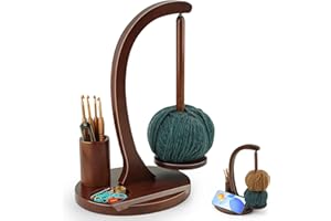 Crochet Yarn Holder, Yarn Spinner for Crocheting with Phone Stand & Crochet Accessories Storage, Crochet Gift for Knitting Lo